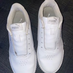 PUMA White Classic Sneakers Size: 8.5